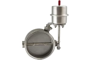 DL-RACING Edelstahl Auspuffklappe 89mm / 3,5" Innen-Ø - Unterdruck - Geschlossen