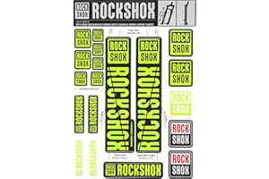 ROCKSHOX Sticker Set 30 forwardslash32 mm e RS1 Neon Giallo, Sid/Reba/Revelation (< 2018) Settore/Recon/X32/30g/30S/xc30, 11.4318.003.498 Pezzi di Ricambio, Giallo, Standard