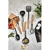 Mithra Life 6 Adet Ahşap Saplı Plastik Teflon Siyah Servis Seti MIT1141