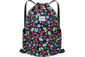 HAWEE Impermeable Casual Mochila con Cordón Grande Deporte Bolso de Gimnasia Mochila de Cuerda Unisex para Mujer Hombre Vida Cotidiana Aire Libre Yoga Escuela Playa Nadar