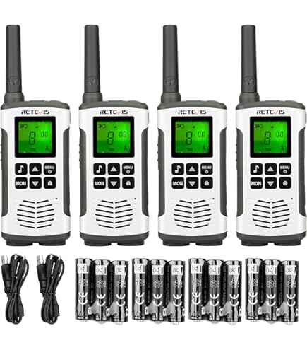 Retevis RT668H Walkie-Talkie, PMR446 Licentievrije Tweewegradio Active View-Display, Robuuste Walkie Talkie Oplaadbaar 1200mAh Type-C, VOX Walkie- Talkies voor Reizen, Fietsen (2 Stuks, Zwart