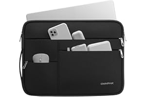 Omnpak Laptop Tasche Hülle Kompatibel mit 13 Zoll MacBook Air M4/M3/M2/M1,14 Zoll MacBook Pro M5/M4 Pro/Max,Polsterung, Mehrfachfacher,Wasserabweisende Laptoptasche mit Tragegriff