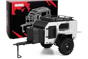 INJORA Off-Road Camping Trailer for TRX4M SCX24 1/18 1/24 RC Crawlers