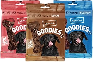 Chewies dog treats ankle maxi training treat for dogs - training treat soft for dogs - beef, pans, poultry, lamb, wild and salmon - dog snacks sugar free
