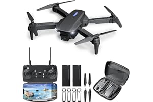 Hilldow Mini Drohne 011 mit 1080P HD FPV Kamera, faltbare RC Quadcopter für Kinder Anfänger mit Höhenhaltung, Tap Fly, 3D Flips, Headless Mode, Gesten Selfie, 2 Batterien, Schwarz