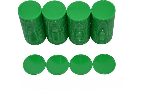 Smartdealspro Lot de 100 jetons de Poker en Plastique Opaques avec boîte de Rangement 1"
