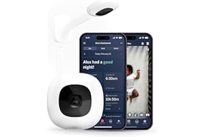 Nanit Pro Smart Baby Monitor & Wall Mount – 1080p Secure Wi-Fi Video Camera, Sensor-Free Sleep and Breathing Motion Tracker, 2-Way Audio, Sound and Motion Alerts, Night Vision, Includes Breathing Band