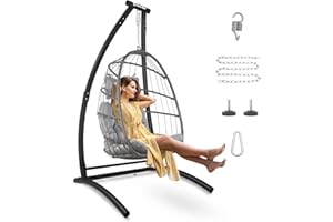 G TALECO GEAR Support de hamac de type C, structure lourde de balançoire d'extérieur en acier, cadre de fauteuil suspendu (fauteuil suspendu non inclus)