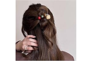 Cybche Große Edelstein Haarspangen Braun Acryl Haarspange Clip Harz Banane Haarspange Harz Haarnadel Französisch Stil Twist Haarspange Dekorative Haarschmuck Schmuck Für Frauen Kopfschmuck (braun)