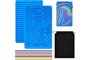 LVZONGXIN Silikonowa zabawka sensoryczna z torbą podróżną i 20 silikonowymi paskami