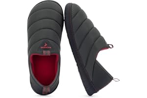 RockDove Men's Pufflite Two-Tone Quilted Loafer Slipper with Indoor/Outdoor Sole