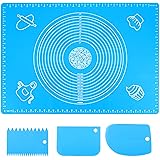 70x50cm Backunterlage Antihafte Backmatte, rutschfeste Silikon Groß Teigunterlage Ausrollmatte Silikonmatte Fondant Pizza Tei