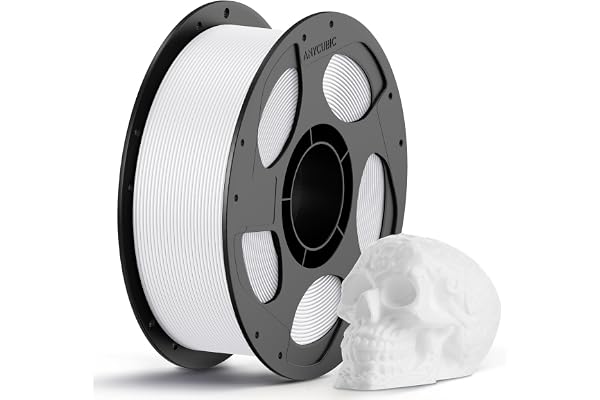 ANYCUBIC Filament PLA pour Imprimante 3D, 1KG de Filament PLA de 1,75 mm pour l’impression 3D sur Imprimante 3D et Stylo 3D, Identification Intelligente Filament, Blanc Brillant