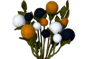 ‎YOUR CASTLE your castle Blumenstrauß aus 12 Filzblumen und & 2 Ästen, fairer Handel, nachhaltige Filz Deko, realistische Kunstblumen, Filz-Floristik, Stoffblumen, Filzblumen-Set, Leonie