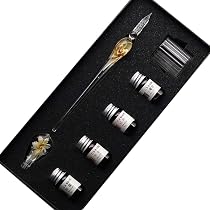 Kit 16 Stylos Plume En Verre SIPLIV Avec 12 Encres Couleur - Calligraphie, Dessin, Cadeau Créatif - 2