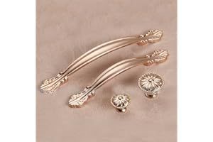 Voleseni™ Maniglie per mobili e cassetti, per cucina, cassetti, porte, armadi, decorazione per casa e ufficio (96 mm, oro)