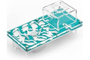 AntHouse - Hormiguero Acrílico Kit Educativo - Hormiguero con humidificador de Seta - Terrario deHormigas Ampliable - Incluye Deposito de Agua y Hormigas - Medidas (10x20x1,3 cm) - Color Celeste