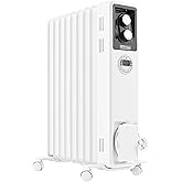 Dimplex ECR20Tie 2kW Portable Eco Radiator, Oil Free Column Heater, Freestanding Electric Heating Unit, Quiet Plug In Lightwe