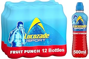 Lucozade Sport Body Fuel - Fruit Punch 12x500ml| Isotonic sports drink, with Electrolytes and Vitamin B3 | Still | Bursting with Flavour