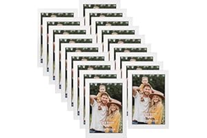 Hoikwo Multiples Juego de 18 Marcos de Fotos 10x15 cm, Blanco Marco Fotos 10x15 cm de PVC para Colgar en la Pared o Sobre la Mesa.