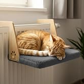 GOBYPET Peluş Kalorifer Petek Radyat&ouml;r Yatağı &ndash; Geniş Tasarım, Kedi ve K&ouml;pek Uyumlu (Antrasit)