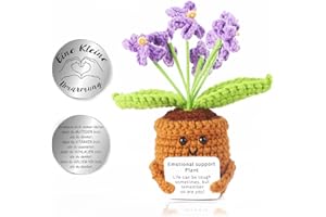 Hwsyin Pocket Hug Vergissmeinnicht-Blumen Geschenke,Emotional Support Plant Mutmacher Geschenk,Mutmacher Positive Kartoffel Deutsch Ersatz,Positive Geschenke für Frauen Freund Familie Kollegen
