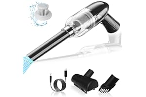 GENERICO AURA LUXE Nuovo Mini Aspirapolvere Auto Senza Fili a Batteria, Mini Aspirapolvere Portatile Aspiratore Potenza 8000pa, Vacuum Cleaner Aspirabriciole