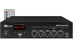 Power Dynamics PDM45 100V versterker 45W met Bluetooth, mp3 speler en radio