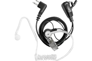 Vryth Radio Walkie Talkie Earpiece for Motorola, 2 Pin Security Headset with PTT Mic Covert Air Tube Earpiece for CP040 DP1400 GP68 GP88 GP300 CT150 Pro1150 HYT TC-500 TC-600 Two Way Radio