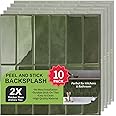 WoStick 3D Stick on Tiles, Extra Thick Self Adhesive Wall Tiles, Vinyl Peel and Stick Wall Tiles, Rectangle Subway Tile Sticker for Kitchen, Bathroom, Laundry, 10 Sheets of 30.5x30.5cm