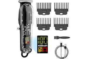 LOVPIS Haarschneidemaschine Profi, Haarschneider Herren, Haartrimmer Bartschneider, Barttrimmer Präzisionstrimmer Langhaarschneider Wasserdicht, LED-Anzeige, Wiederaufladbarem USB