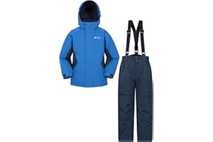 Mountain Warehouse Kids Ski Jacket & Trousers Set - Snowproof Ski Outfit, Front Pockets, Fleece Lined Skiwear, Integrated Snowskirt - Best for Winter Snowboarding