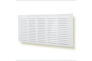 NORDBORN Rejilla de ventilación metálica con red para protección contra insectos(50 x 25 cm)