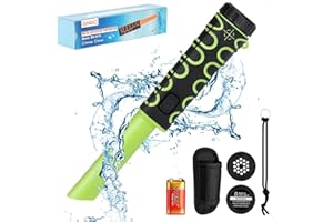 OMMO Metal Detector Pinpointer, IP68 Waterproof Handheld Pin Pointer, 3 Modes, Up to 50Ft Underwater, Interference Cancellation Function, Portable Pinpointer Detectors Wand with Battery, Holster