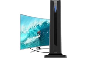 SZKALAK Indoor TV Aerial – Freeview Digital HD Aerial for Smart TV, 360° Reception up to 250 Miles, DVB-T2 Compatible, Supports 4K 1080p, Easy Setup with 5m Coax Cable