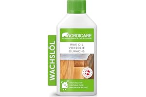 Nordicare Hard Wax Oil - Colourless Wood Finish - Wood Wax Oil for Various Types of Wood (Walnut, Oak, Mahogany, Dark Teak, Cherry and Others) - Made in Denmark (500 ml)
