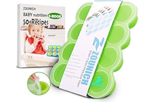 ZOUNICH Silikon Babynahrung Aufbewahrung Behälter, Silikon Babybrei Einfrieren mit Silikondeckel Behälter Gefrierschrank Tray, Wiederverwendbare - Gemüse, Obst Purees, Saucen und Eiswürfel