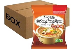 EDE GROUP Nongshim Ansungtangmyun Instant Noodle Soup 20 Pack (125g Each) - Nongshim Noodles, Korean Instant Noodle Soup for Snack and Meals