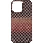 Ehr. iPhone 16 Pro Max Uyumlu Kamera &Ccedil;ıkıntılı Magsafe Wireless Şarj &Ouml;zellikli Karbon Fiber Tasarımlı Armor Kevlar Kapak (Kah
