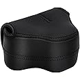 JJC Neoprene Camera Case for Fujifilm X100V Fuji X-E4 X-T30 X-T20 X-T10 X-T100 X-A5 + Fujinon XC 15-45mm PZ/XF 35mm f2 R/XF 18mm f2 R Lens, Olympus E-M10 Mark II + 14-42mm Lens