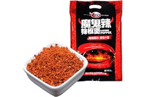 Bailinhou Poudre de piment rouge chaud de Szechuan Chechuan épicé 35,27 onces / 1000 g, acuité du diable extra tranchante, poudre de poivre rouge Szechuan de qualité supérieure en grande quantité.