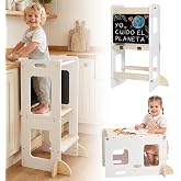 KYWAI Montessori Premium Folding Learning Tower, 3-in-1 Folding Learning Tower: Convertible to Desk with Slate &ndash; Brand Commit