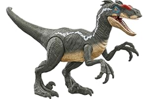 Jurassic World Raptor Dinozaur zabawkowy przegubowy, prezent +4 lata (Mattel HNC11)