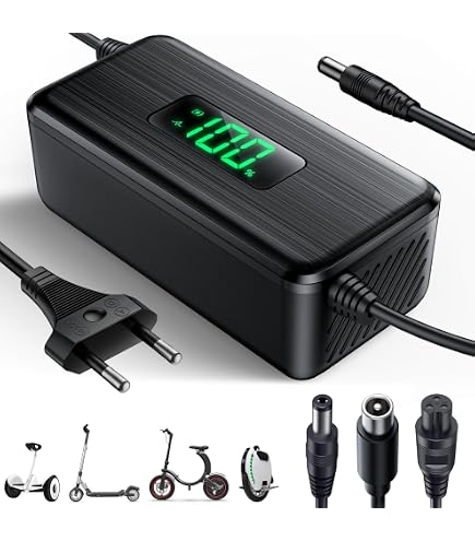 Chargeur Rapide 42V 2A Pour Trottinette électrique, Hoverboard, Vélo électrique – Universel Avec 4 Connecteurs Chargeur Rapide 42V 2A Pour Trottinette électrique, Hoverboard, Vélo électrique – Universel Avec 4 Connecteurs