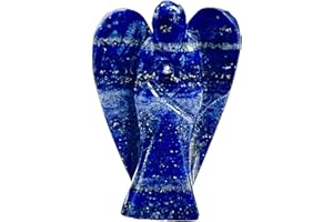 P&R:UK Amethyst Guardian Angel Figurine - Carved Quartz Healing Statue, Rose Gemstone Pocket Ornament for Home Decor, Reiki Crystal Stone Decoration for Spiritual Wellness (Lapis Lazuli)