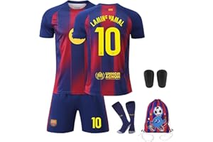 FriaNt Fußball Trikot Nr.19 Set für Kinder mit Shorts Socken Kinder Schienbeinschoner, Hause Fußballtrikot Trainingsanzug T Shirt für Junge, Ausrüstung Fans