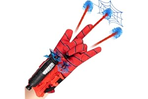 Sudwasi 8 Pcs Spider Web Shooters for Kids,Spider Web Shooter,Spider Launcher Gloves Wrist Toys,Plastic Web Shooter for Boys Girls