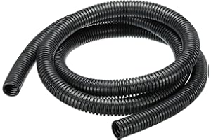 DMiotech 21.2mmx17mmx1.6m PP Non-Split Corrugated Tubing Indoor Outdoor Cord Management for Wrap Tidy Office Garden