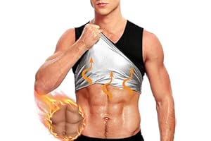 LOFFU Sauna Sweat Vest for Men and Women, T-Shirt Heat Trapping Tank Tops Waist Trainer, Body Shaper Slimming, Weight Loss Workout Suit