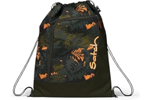 satch Sportbeutel Turnbeutel für Mädchen und Jungen mit Reißverschlussfach, 12 Liter, Rucksack fixierbar